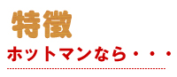 特徴・ホットマンなら・・・